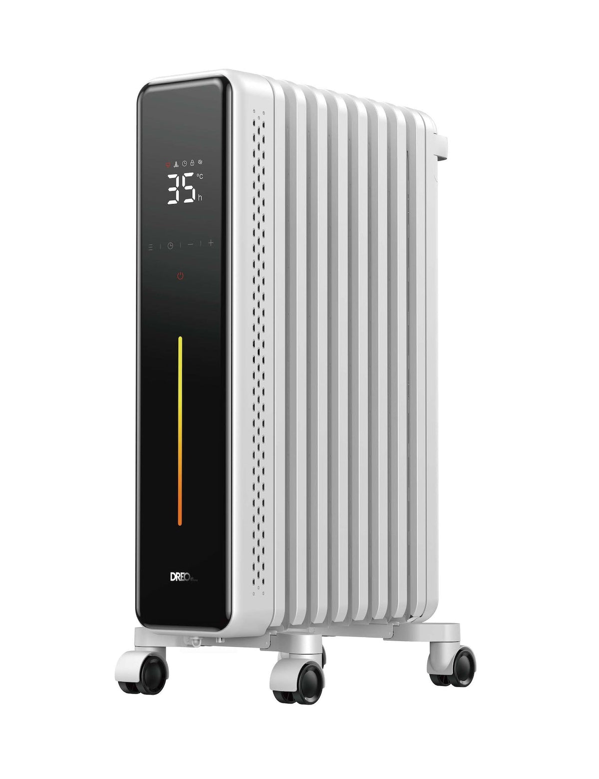 Home 1500W Digital Electric Oil-Filled Radiator Heater with Thermostat, White N3U8 - product image 1