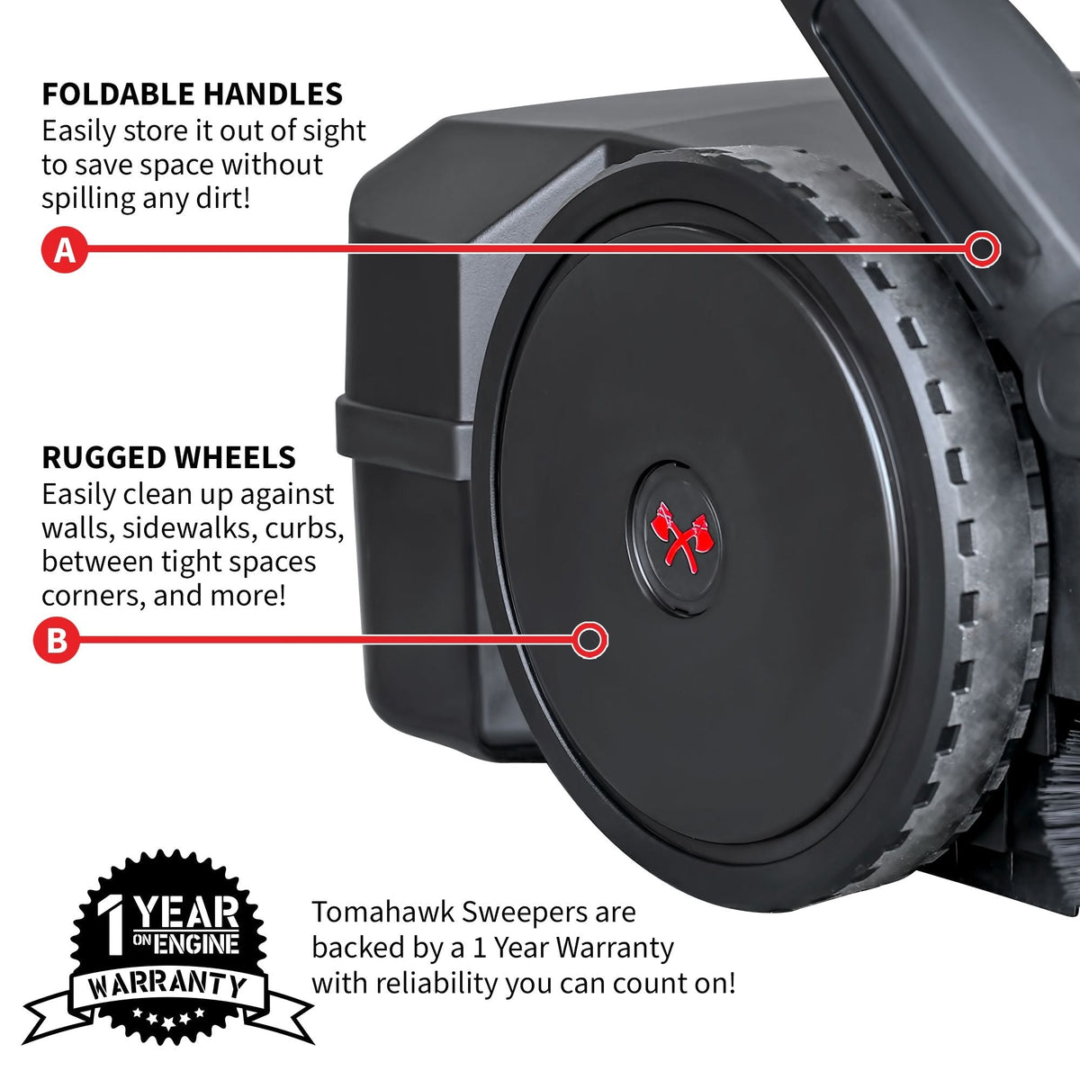 Electric Battery-Powered Push Sweeper, 30-in A3H8 - product image 4