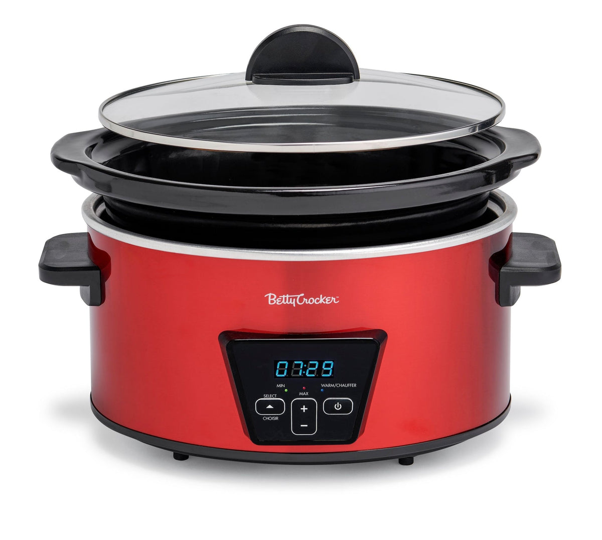 Crocker Digital Programmable Slow Cooker with Tempered Glass Lid, 5-qt O3U3 - product image 3