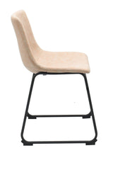 Rachel Vintage Beige Fabric Upholstered Dining Chair, 2-pc I9W0 - product image 6