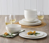 Highbury Ribbed New Bone Dinnerware Set, Serves 4, 12-pc, White K9B0 - product image 6