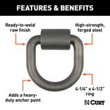 83760 3 x 3-in Weld-On Tie-Down D-Ring (8,833 lbs, Raw Steel) U4B5 - product image 2