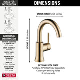 1-Handle High-Arc Lavatory Faucet, Champagne Bronze G9J3 - product image 4