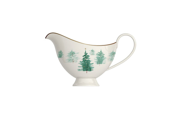 & Co 500-mL Mica Gold Porcelain Winter Tree Gravy Boat T0H0