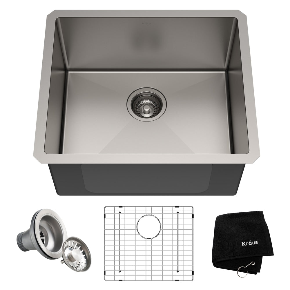 Standard PRO Undermount Stainless Steel Single Bowl Kitchen Sink, 21x18x10-in T3E8 - product image 1