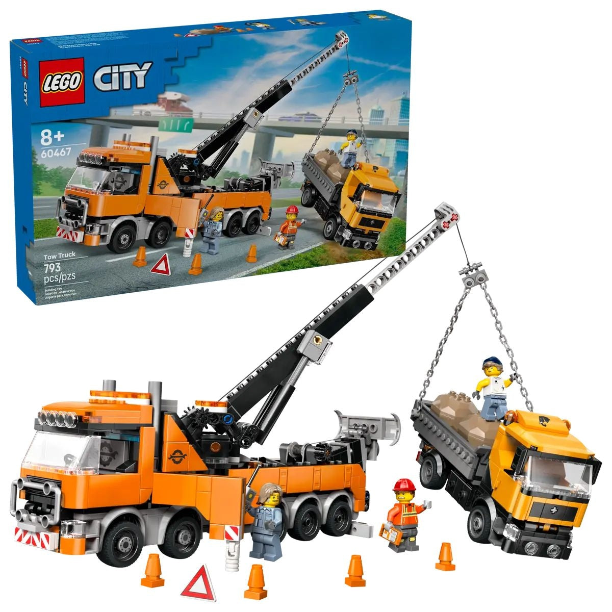 City Heavy-Duty Recovery Tow Truck with Crane - 60467, 793-pcs, Ages 8+ N7Y7 - product image 1