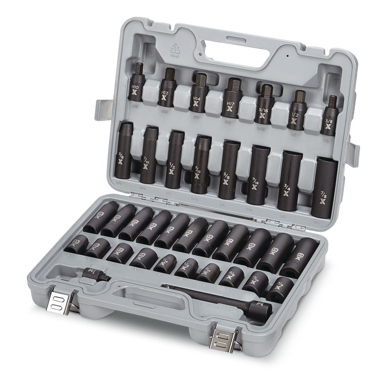 1/2-in Drive Professional Grade Impact Socket Set, 38-pc, CRMO C7B9