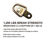 1,200-lb Light Duty D-Ring, Surface Mountable, 4-pk V0J1 - product image 3