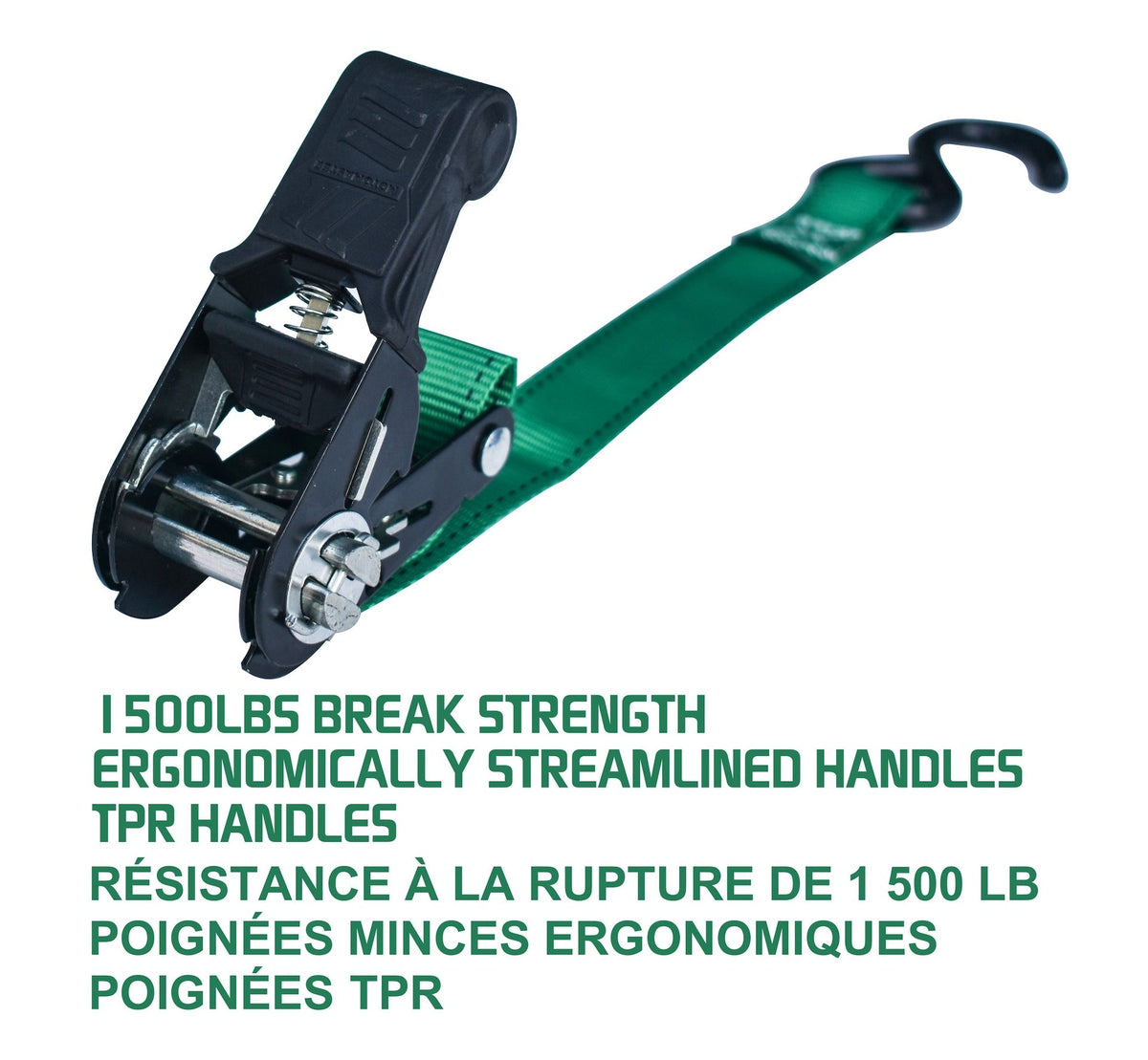 1,500-lb Padded Ratchet Tie Down Straps, 1-in x 14-ft, 4-pk X2F7 - product image 8