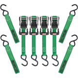 1,500-lb Ratchet Tie Down, with Padded D-Handle, 1-in x 14-ft, 4-pk, Green I3K3 - product image 2