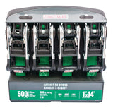 1,500-lb Ratchet Tie Down, with Padded D-Handle, 1-in x 14-ft, 4-pk, Green I3K3 - product image 4
