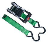 1,500-lb Ratchet Tie Down, with Padded D-Handle, 1-in x 14-ft, 4-pk, Green I3K3 - product image 7