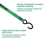 1,500-lb Rocker Ratchet Tie Down, 1-in x 15-ft, 2-pk K5M8 - product image 3