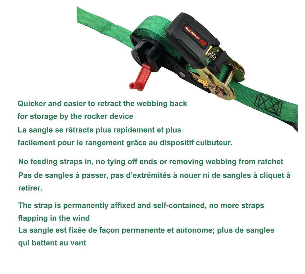 1,500-lb Rocker Ratchet Tie Down, 1-in x 15-ft, 2-pk K5M8 - product image 4