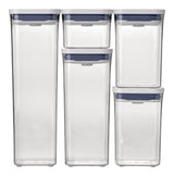 POP Starter Plastic Food Storage Container Set, Various Sizes, White, with Lid, 5 Count V2M9 - product image 1