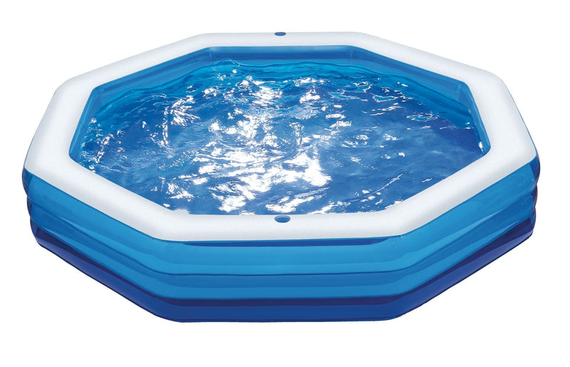 & Finn Octagon Oasis Inflatable Wading Pool, 110 x 83 x 18-in, Ages 3+ F3A2